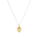 16" Necklace Mixed Metal - Love Plush Small Gold Charm