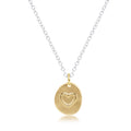 16" Necklace Mixed Metal - Inspire Love Small Gold Disc
