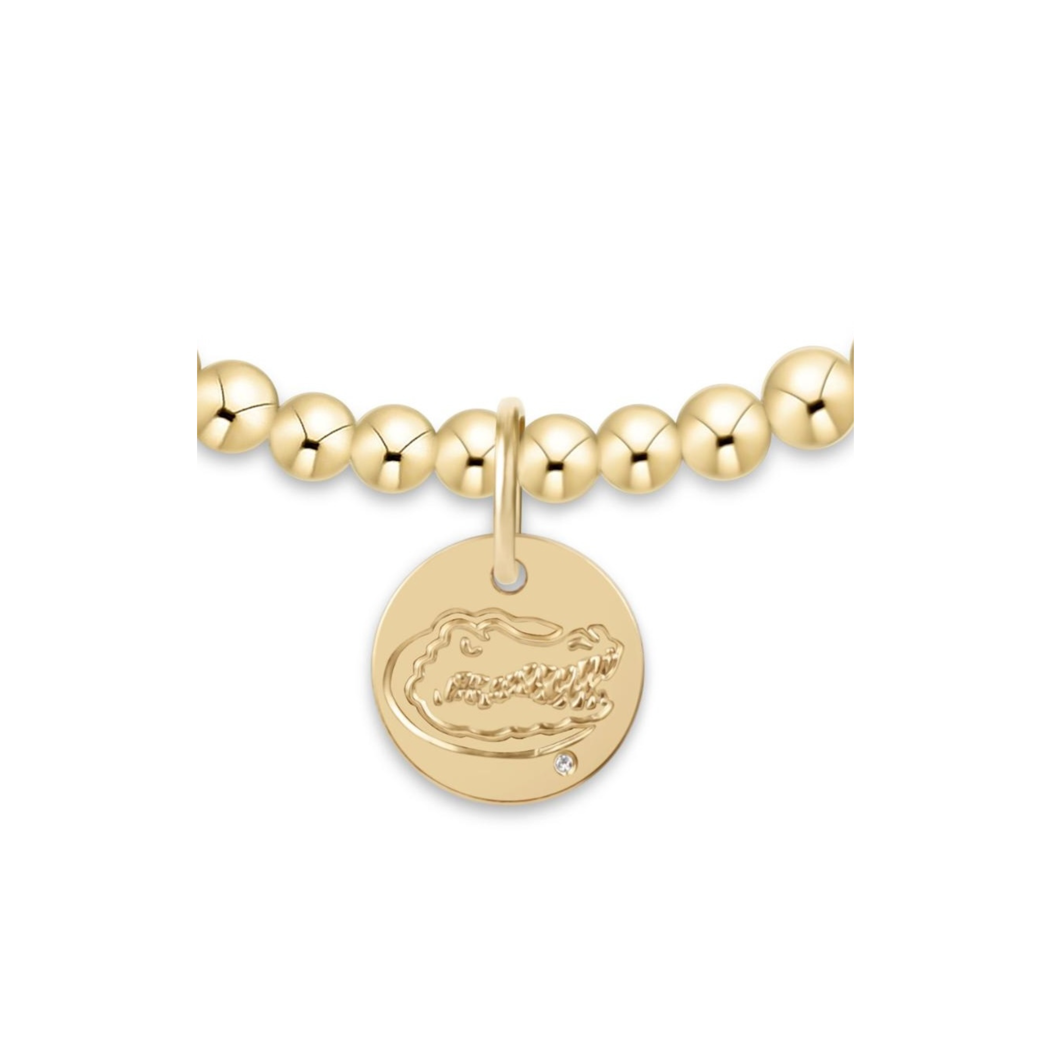 eCOLLEGIATE Classic Gold 3mm Bracelet - Florida Disc