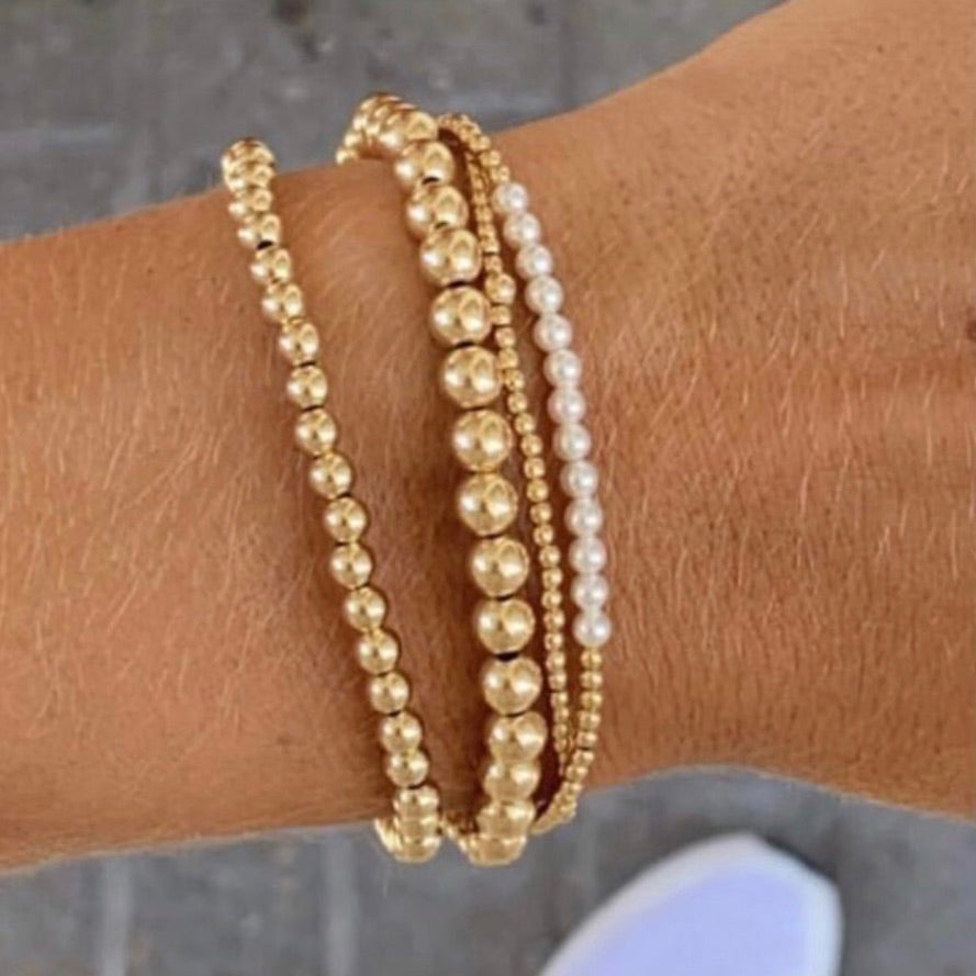 Gold Bliss Pearl 3mm Bracelet