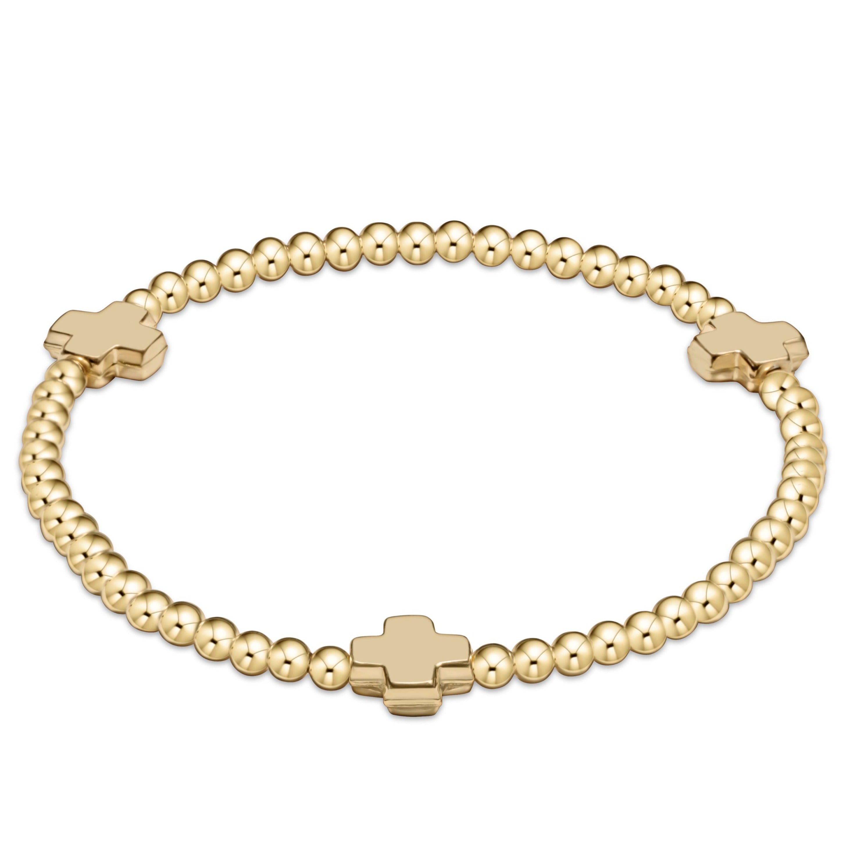egirl Signature Cross 3mm Gold Bracelet - Gold