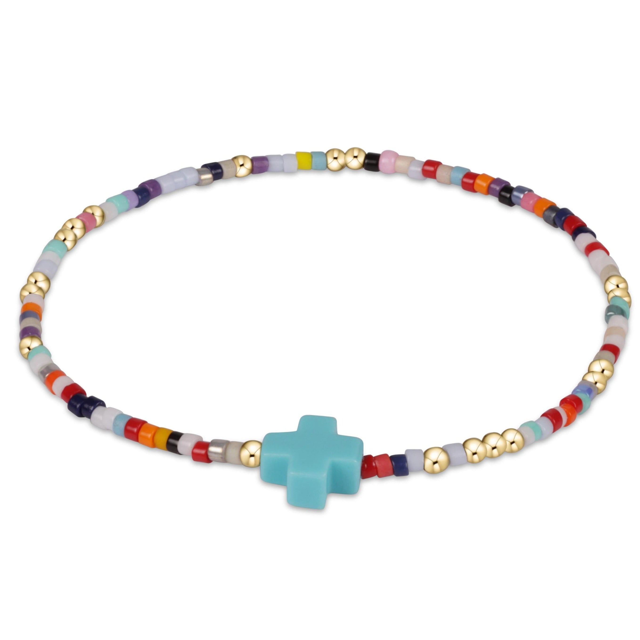 egirl Hope Unwritten Signature Cross Bead Bracelet - Hot Mess