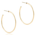 Round Gold 1.75" Post Hoop - 2mm - Smooth