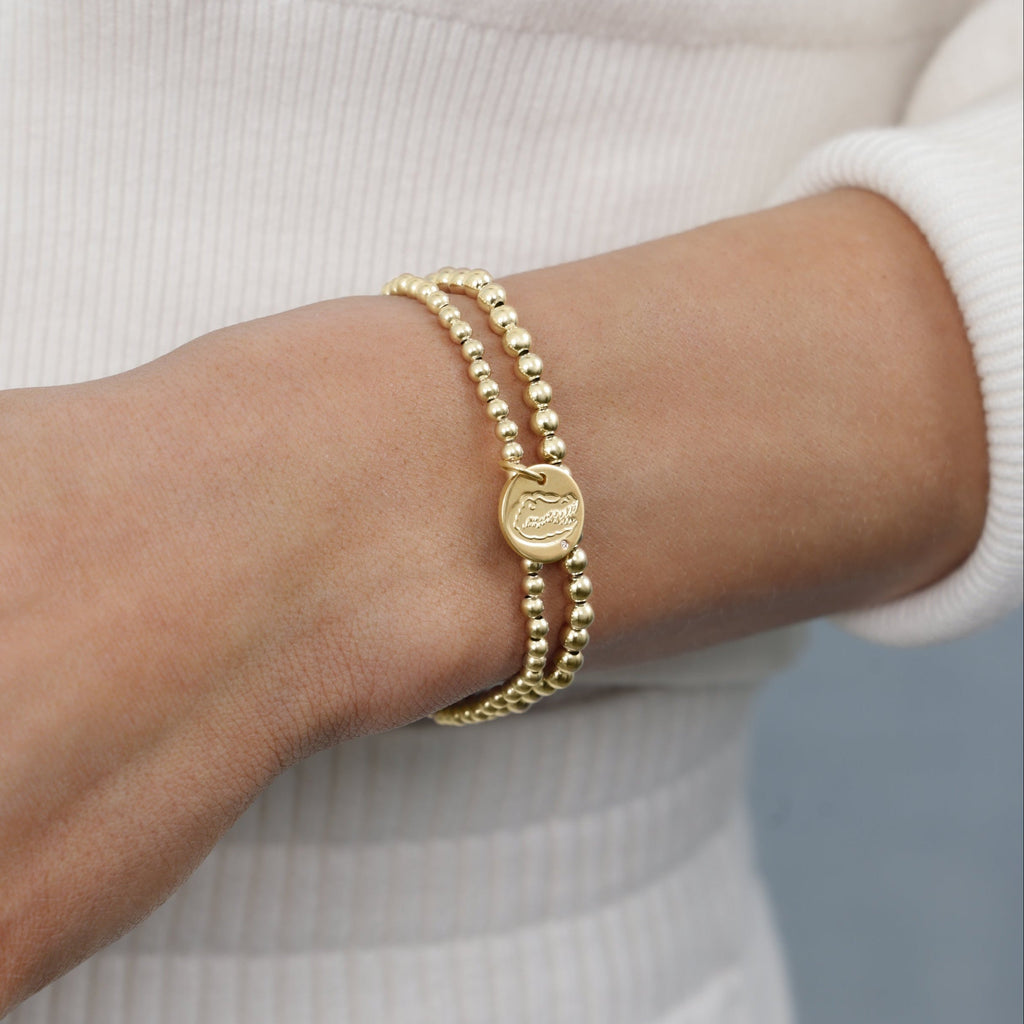 eCOLLEGIATE Classic Gold 3mm Bracelet - Florida Disc