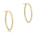 Oval Gold 1" Hoop - Smooth
