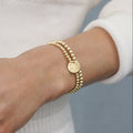 eCOLLEGIATE Classic Gold 3mm Bracelet - Ole Miss Disc