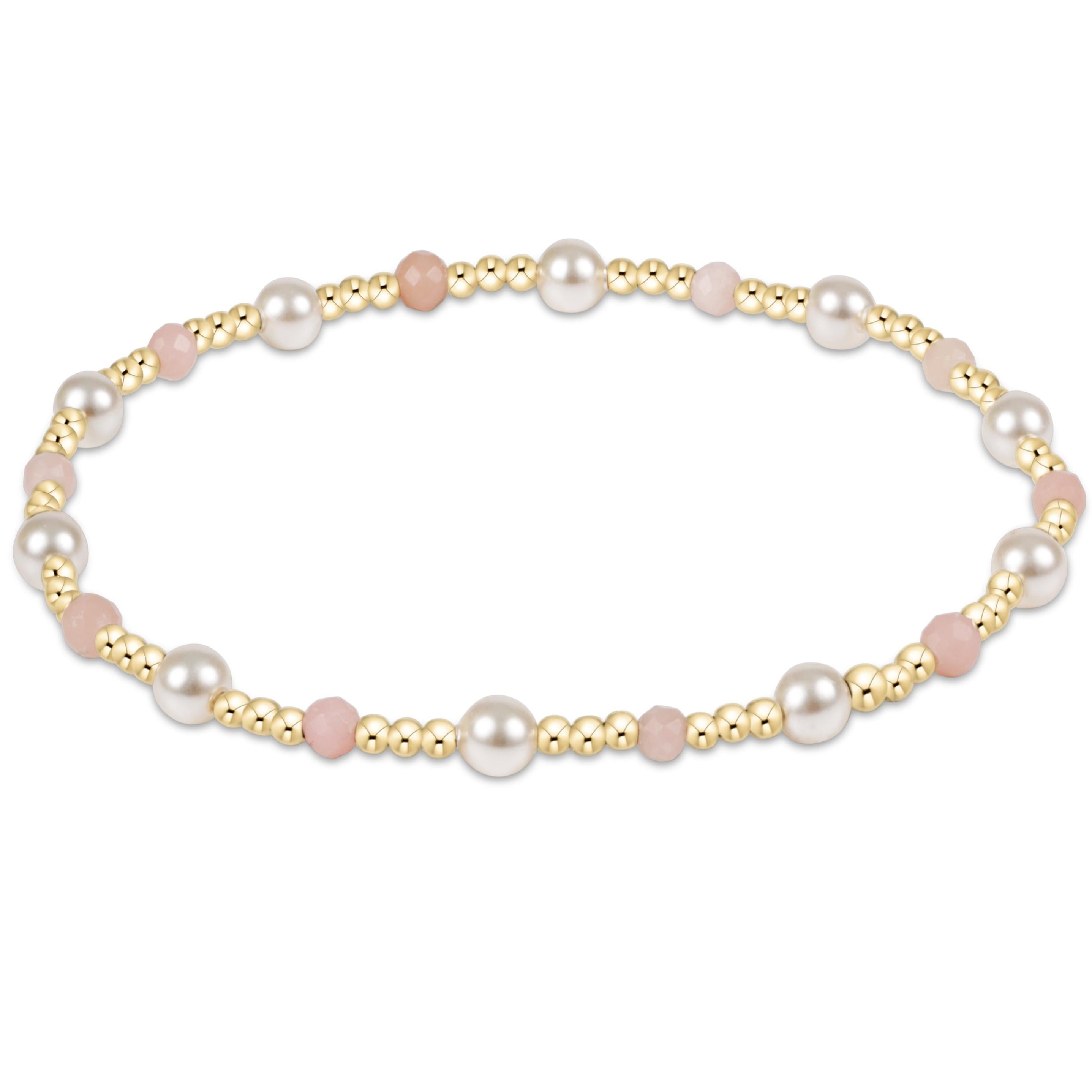 Pearl Sincerity 4mm Gem Bracelet - Pink Opal