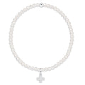 Classic Pearl 3mm Bracelet - Signature Cross Sterling Charm