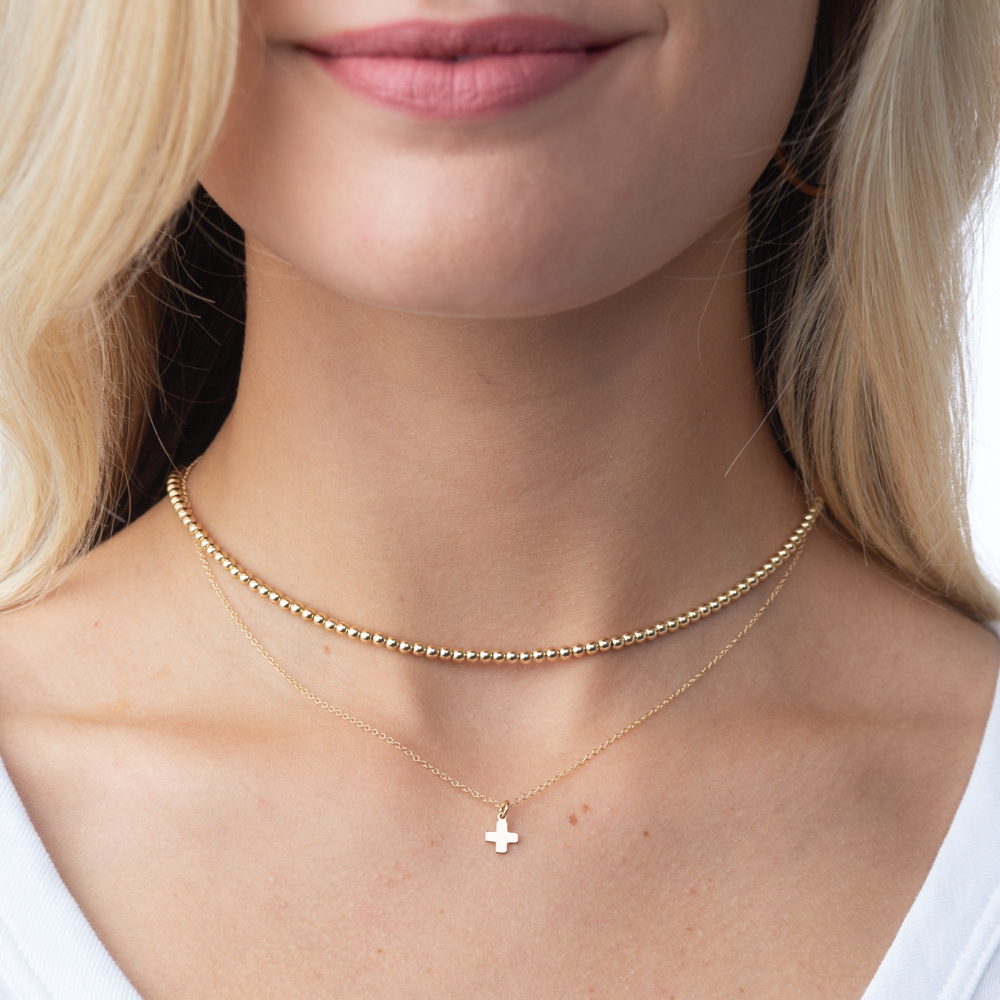 Choker Beaded - Classic Gold 3mm